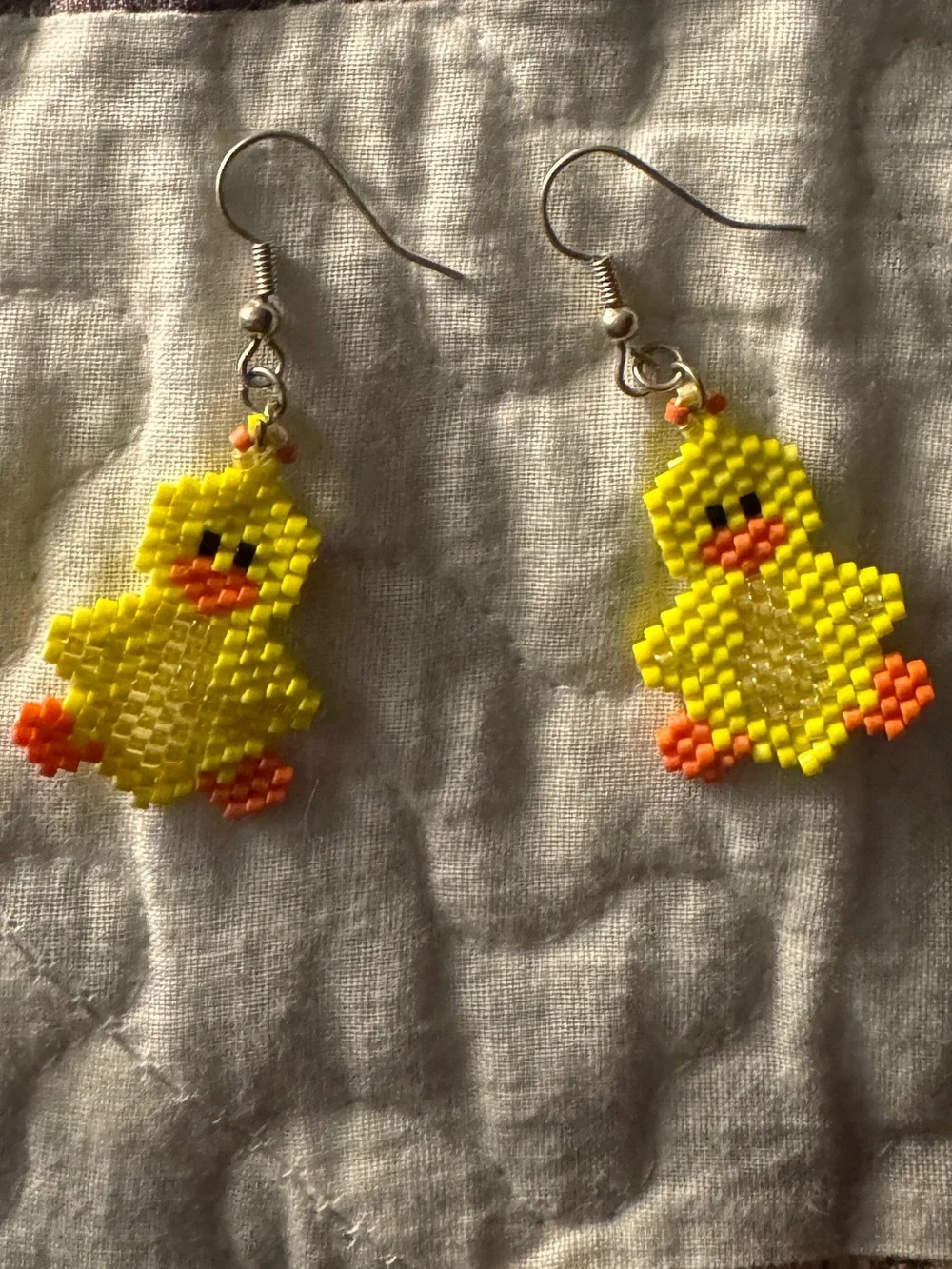 🌟3/$20 Eligible! NWOT Beaded Yellow Duck Earrings